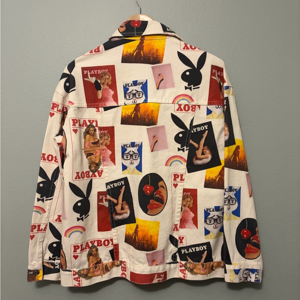 PLAYBOY Cream Multicolor Patchwork Print Jacket - image 2